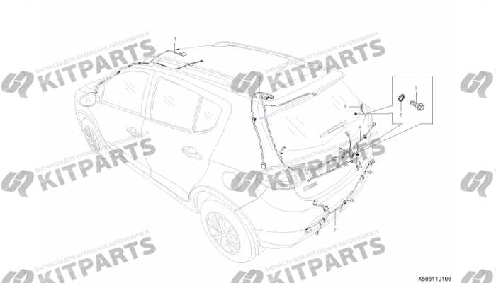 Жгут проводов потолка Lifan X50