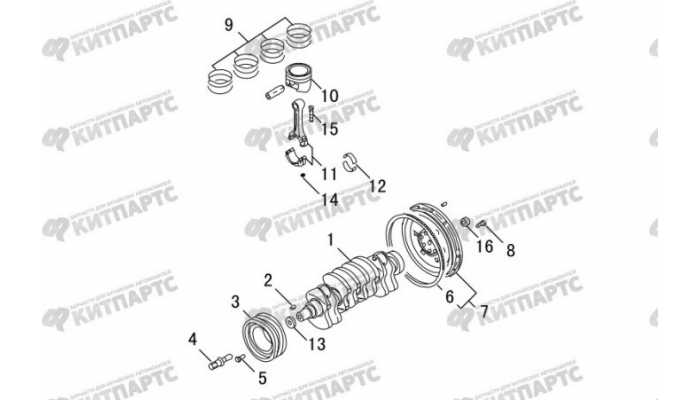 Вал коленчатый, поршень, шатун Great Wall Hover H3 New