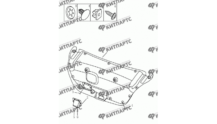 Обивка крышки багажника (седан) Geely Emgrand (EC7)