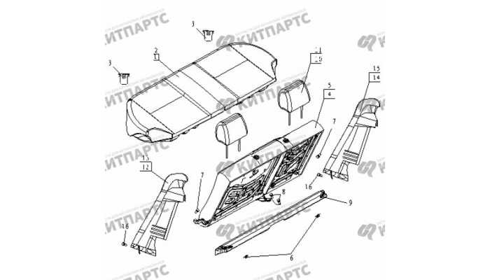 Сиденье заднее Geely Vision (FC)